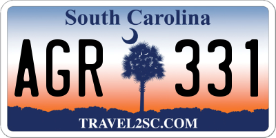 SC license plate AGR331