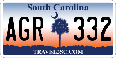 SC license plate AGR332
