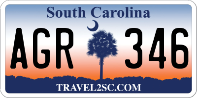 SC license plate AGR346
