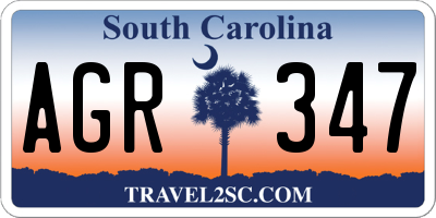 SC license plate AGR347
