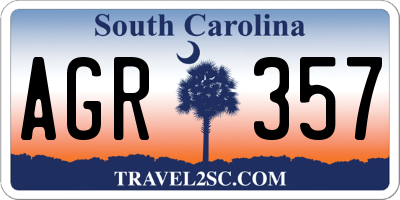SC license plate AGR357