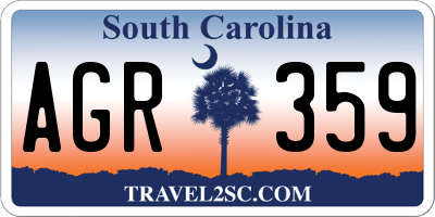 SC license plate AGR359