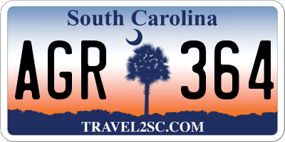 SC license plate AGR364