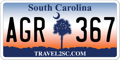 SC license plate AGR367
