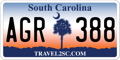 SC license plate AGR388