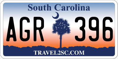 SC license plate AGR396