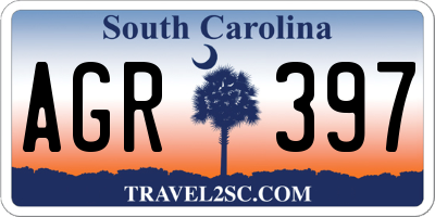 SC license plate AGR397