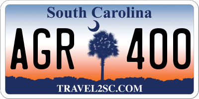 SC license plate AGR400