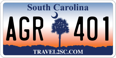 SC license plate AGR401