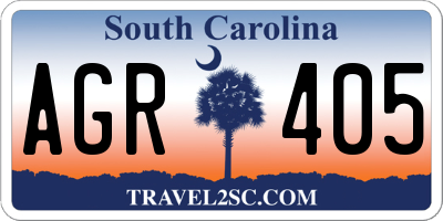 SC license plate AGR405