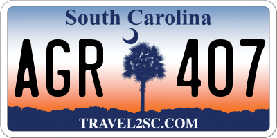 SC license plate AGR407