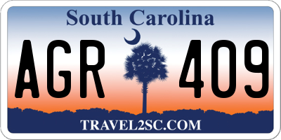 SC license plate AGR409