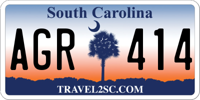 SC license plate AGR414