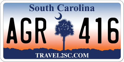 SC license plate AGR416