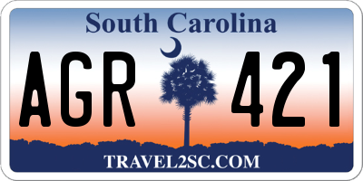 SC license plate AGR421