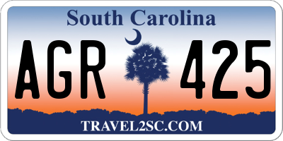 SC license plate AGR425