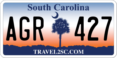 SC license plate AGR427