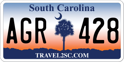 SC license plate AGR428