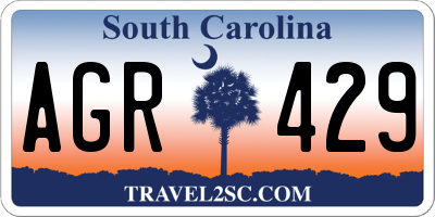 SC license plate AGR429