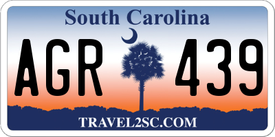 SC license plate AGR439