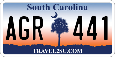 SC license plate AGR441