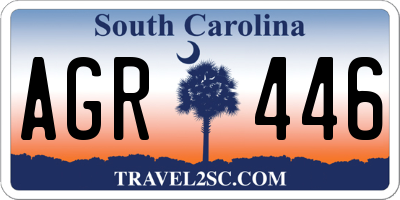 SC license plate AGR446