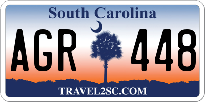 SC license plate AGR448