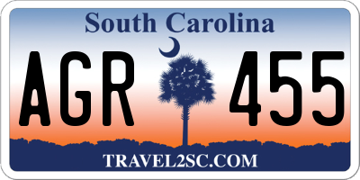 SC license plate AGR455