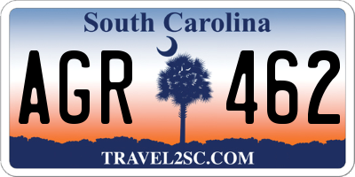 SC license plate AGR462