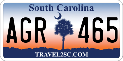 SC license plate AGR465