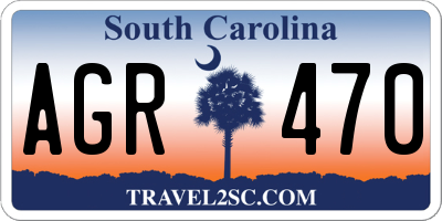 SC license plate AGR470