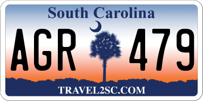 SC license plate AGR479