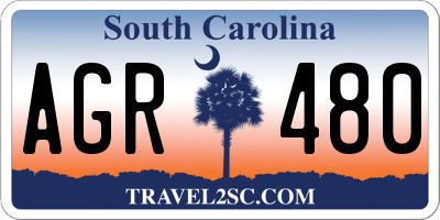 SC license plate AGR480