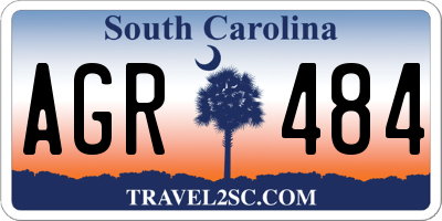 SC license plate AGR484