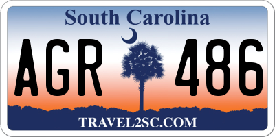 SC license plate AGR486