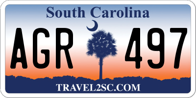 SC license plate AGR497