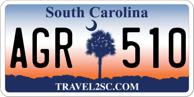 SC license plate AGR510