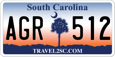 SC license plate AGR512
