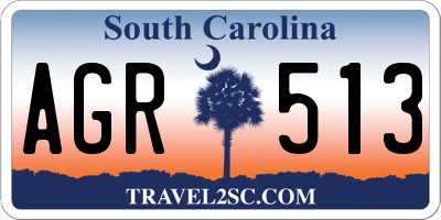 SC license plate AGR513