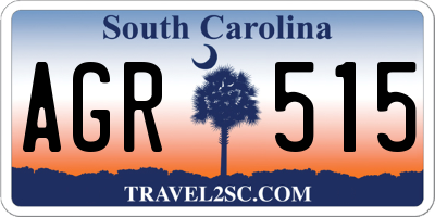 SC license plate AGR515