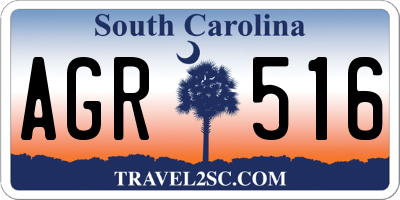 SC license plate AGR516