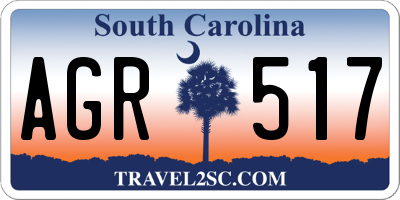 SC license plate AGR517
