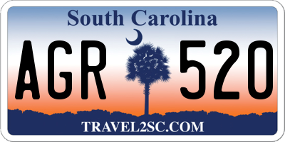 SC license plate AGR520