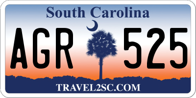 SC license plate AGR525