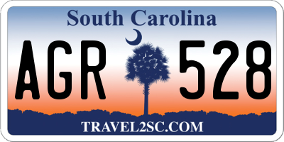 SC license plate AGR528
