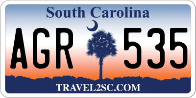 SC license plate AGR535