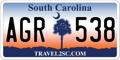 SC license plate AGR538