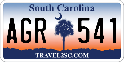 SC license plate AGR541