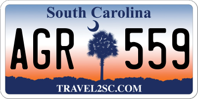 SC license plate AGR559