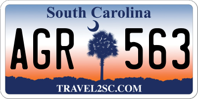 SC license plate AGR563